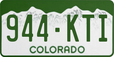 CO license plate 944KTI