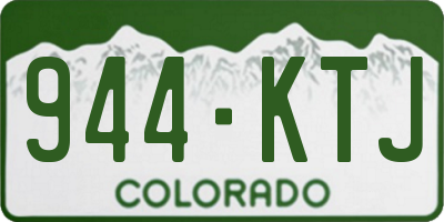 CO license plate 944KTJ