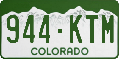 CO license plate 944KTM