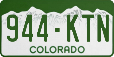 CO license plate 944KTN