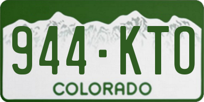 CO license plate 944KTO