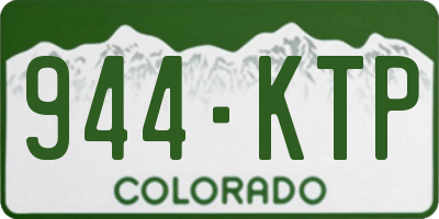 CO license plate 944KTP