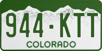 CO license plate 944KTT