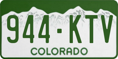 CO license plate 944KTV