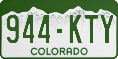 CO license plate 944KTY