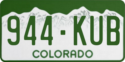 CO license plate 944KUB