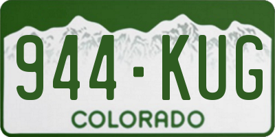 CO license plate 944KUG