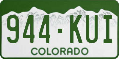 CO license plate 944KUI