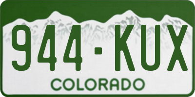 CO license plate 944KUX