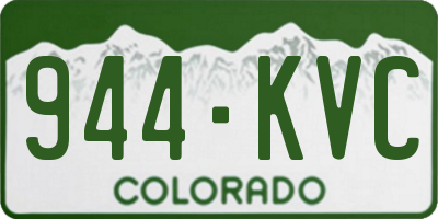 CO license plate 944KVC