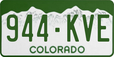 CO license plate 944KVE