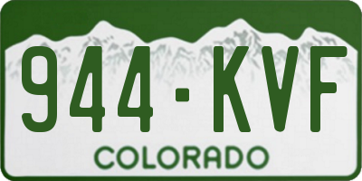 CO license plate 944KVF