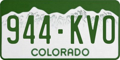 CO license plate 944KVO