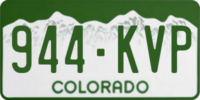 CO license plate 944KVP