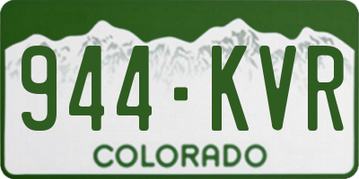 CO license plate 944KVR