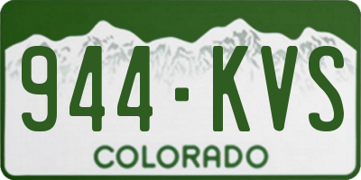 CO license plate 944KVS