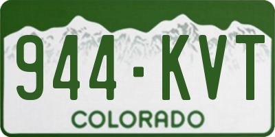 CO license plate 944KVT