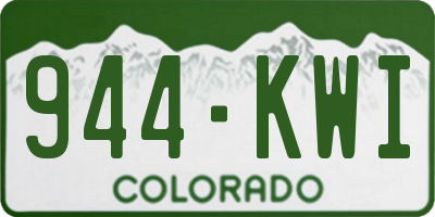 CO license plate 944KWI