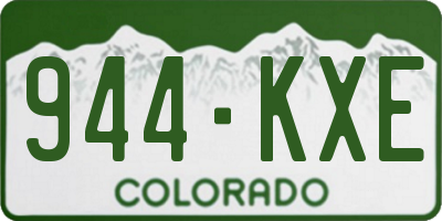 CO license plate 944KXE