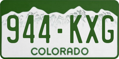 CO license plate 944KXG