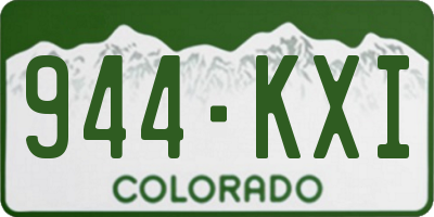 CO license plate 944KXI