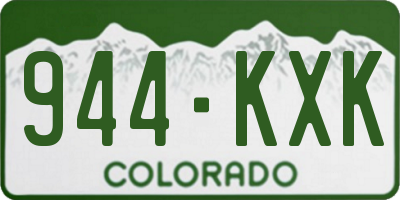 CO license plate 944KXK