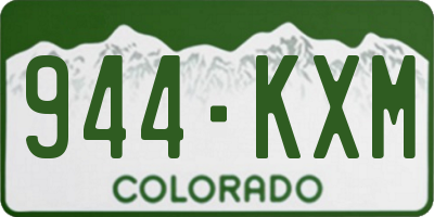 CO license plate 944KXM