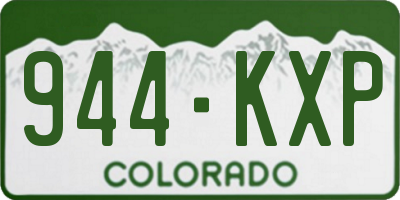 CO license plate 944KXP