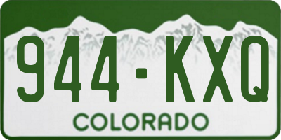 CO license plate 944KXQ