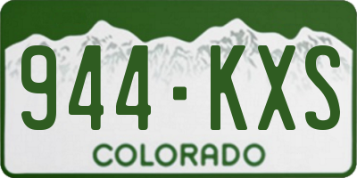 CO license plate 944KXS