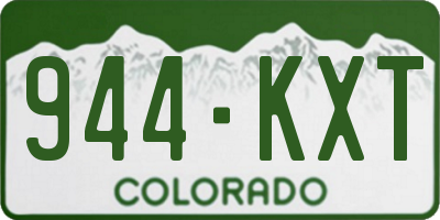 CO license plate 944KXT