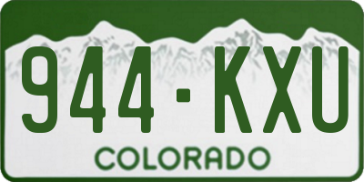 CO license plate 944KXU