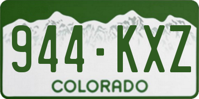 CO license plate 944KXZ