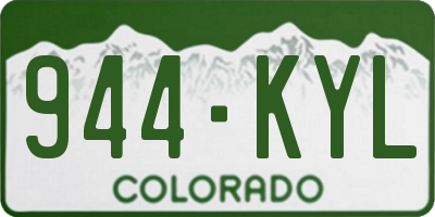 CO license plate 944KYL