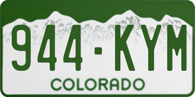 CO license plate 944KYM