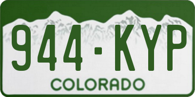 CO license plate 944KYP