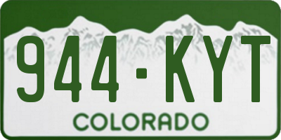 CO license plate 944KYT