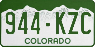 CO license plate 944KZC
