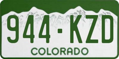 CO license plate 944KZD