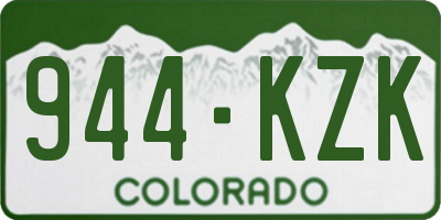CO license plate 944KZK