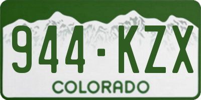 CO license plate 944KZX