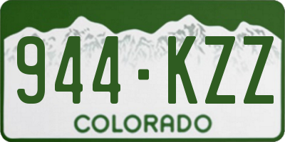CO license plate 944KZZ