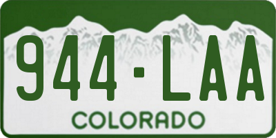 CO license plate 944LAA
