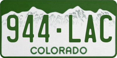 CO license plate 944LAC