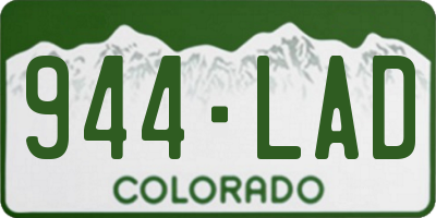 CO license plate 944LAD