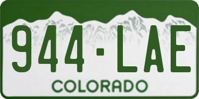 CO license plate 944LAE