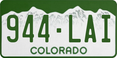 CO license plate 944LAI