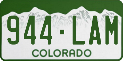 CO license plate 944LAM