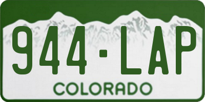 CO license plate 944LAP