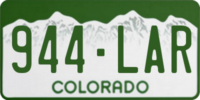 CO license plate 944LAR